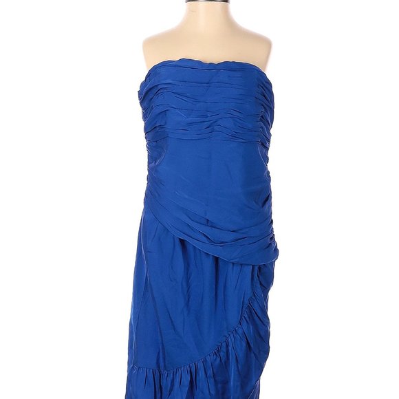Catherine Malandrino Solid Blue Casual Dress, 10 - Picture 1 of 2
